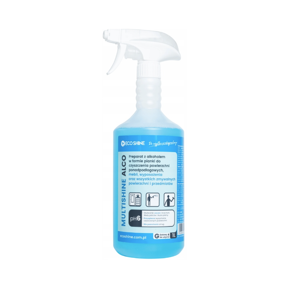 ECO SHINE MULTISHINE ALCO 1L PŁYN PIANKA DO MYCIA MEBLI