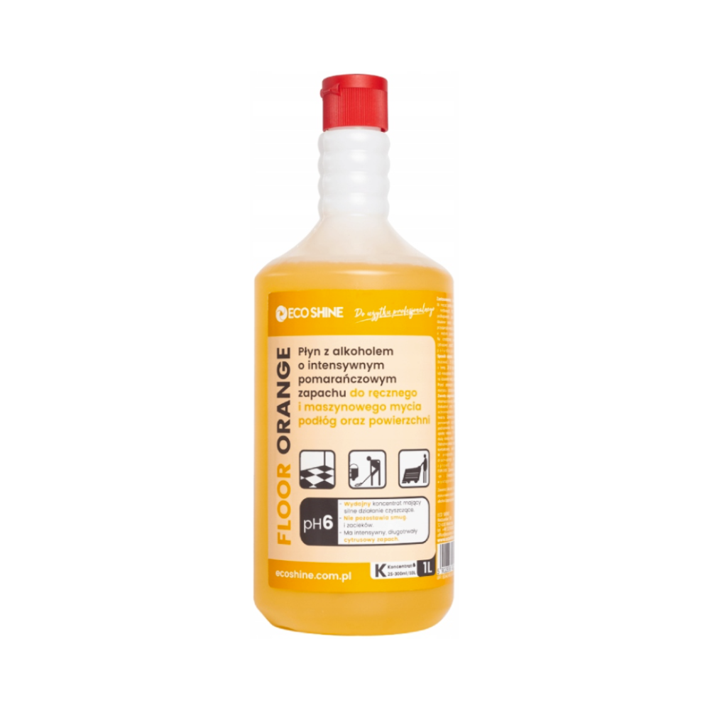 ECO SHINE FLOOR ORANGE 1L DO MYCIA PODŁÓG POMARAŃCZOWY